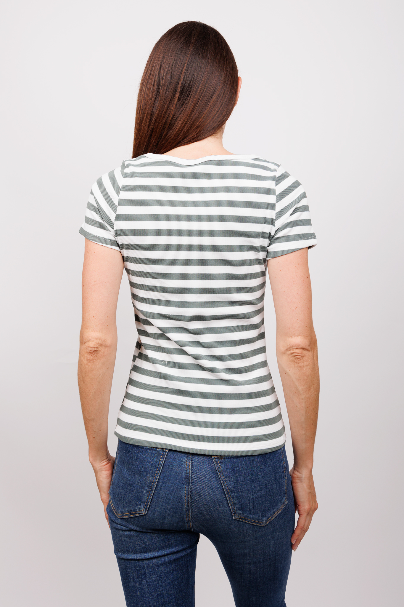 Blusa Juvenil Dama Slim Fit Top Manga Corta Escote Cuadrado