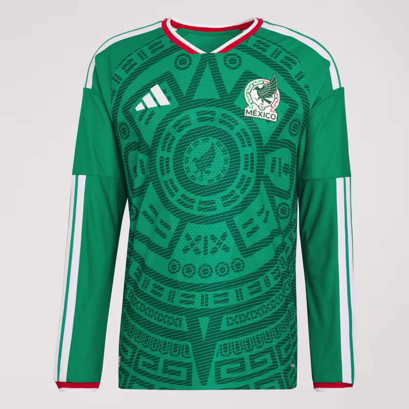 JERSEY VISITANTE SELECCIÓN NACIONAL DE MÉXICO 26 MANGA LARGA VERSIÓN JUGADOR