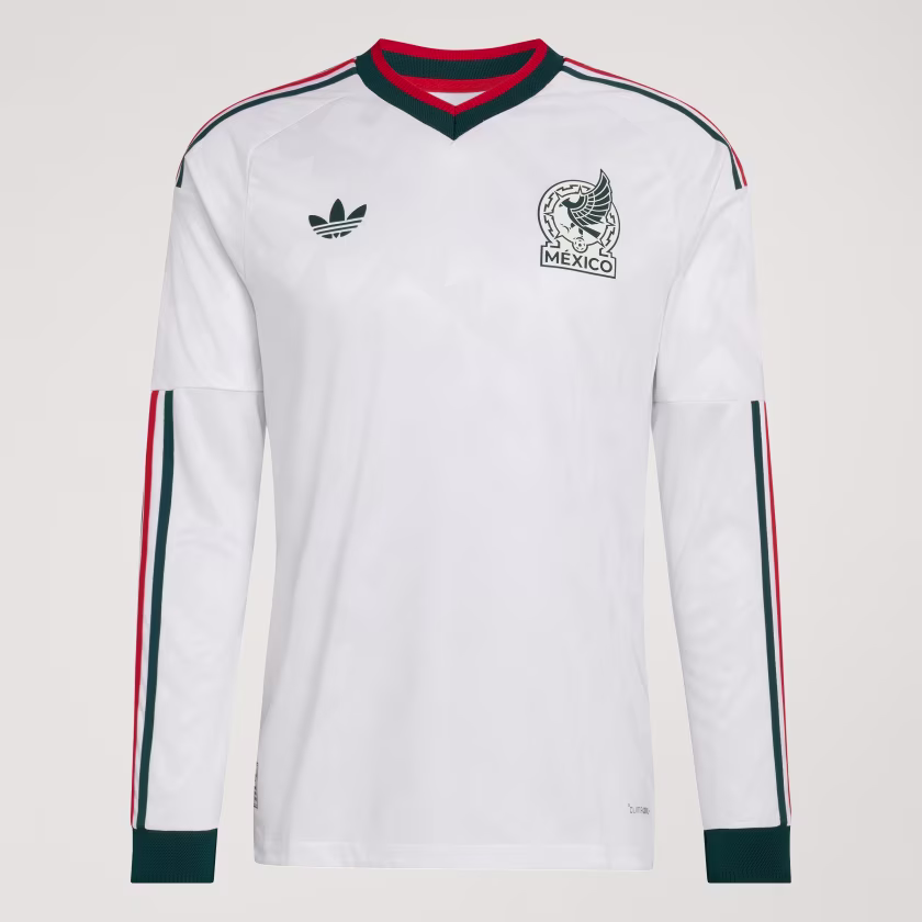 JERSEY VISITANTE SELECCIÓN NACIONAL DE MÉXICO 26 MANGA LARGA VERSIÓN JUGADOR